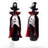 Vampire Cloak Halloween Wine Bottle Dress Cover Champagne Bag Dining Table Halloween Potluck Countertop Wine Bottle Decoration