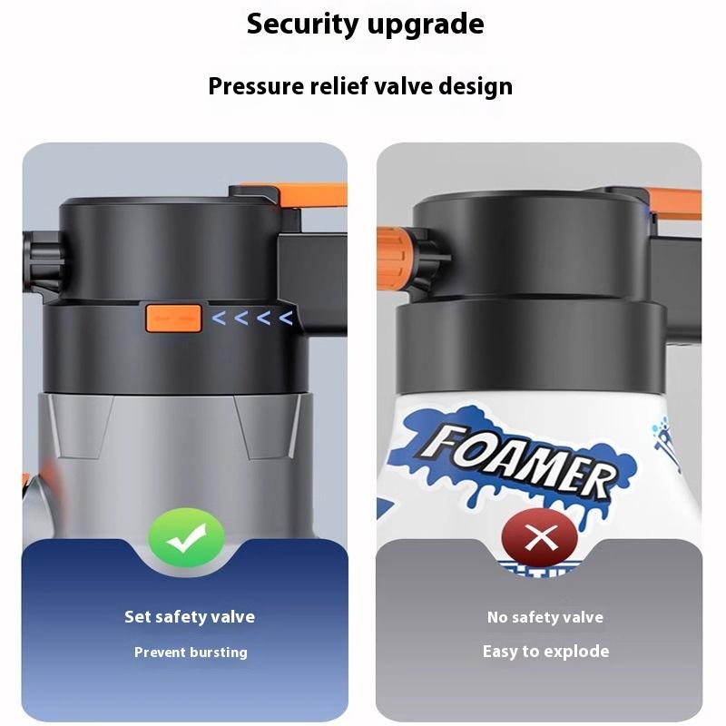 2L Professional Hand-held Electric Foam Spray, Rechargeable, Upgraded Side Filling,car Washing,watering,dog Bathing,shoe Washing