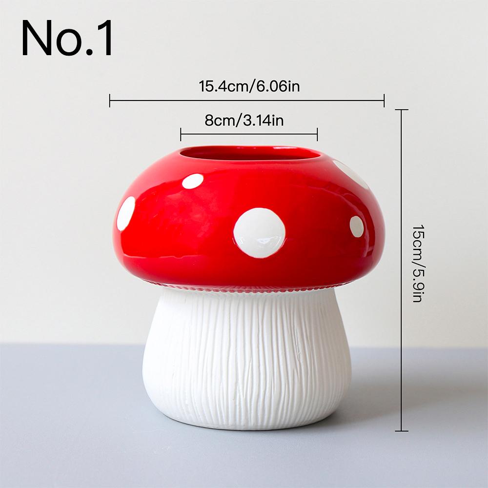 Kreative Pilz Vase Keramik Hydrokultur Vase Blume Anordnung Wohnkultur Desktop Ornamente Blumentopf
