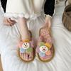 Fashion 2025 New Women's Plush Fluffy Flip Flops Slippers Cute Soft Comfortable Non Slip Indoor Home Shoes Winter Spring Autumn