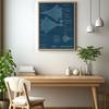 Aircraft Mechanical Blueprint Poster Wall Art Print Poster Decorative Mural Modern Home Decor Birthday Gift Unframed Canvas Gara