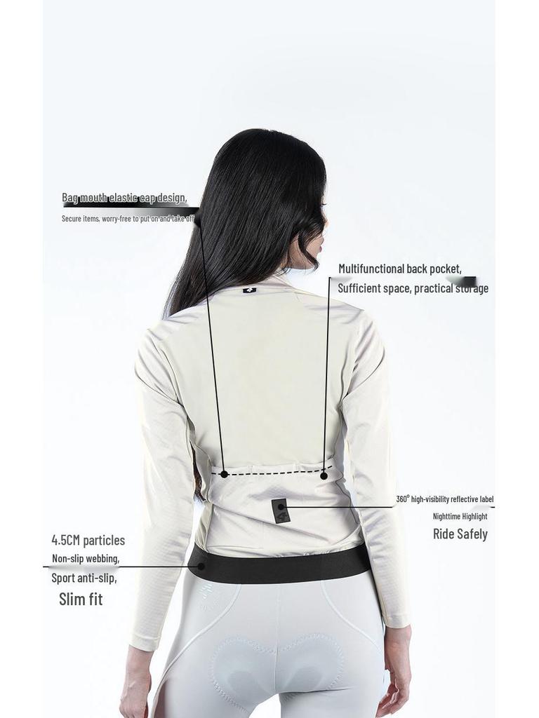 Lampaida Women's Fleece Cycling Jacket - Warm, Windproof, for Autumn and Winter, 5-10° Riding.
