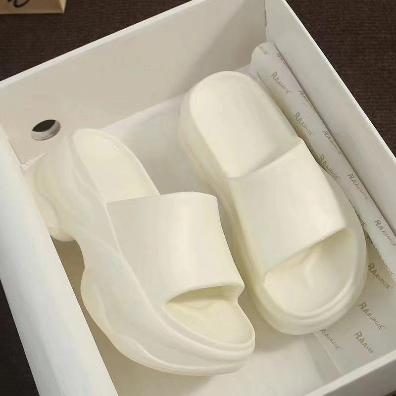 Fashion Summer EVA Platform Slippers Woman High Increase Shoes Bathroom Slides Antiskid Muffin Sandals Femme Slip On Pantuflas Flipflops