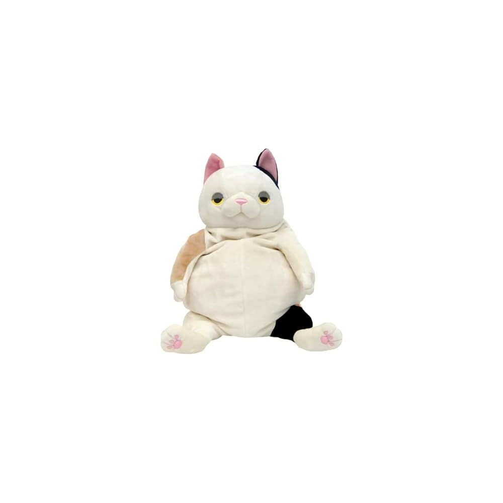 Shinada Global Mochi Series Mochi Cat Calico Plush Toy 22x22x30cm Animal Stuffed Toy