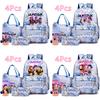 4Pcs/set K-Pop Printed Backpack Handbag Pencil Case with 750Ml Water Bottler for Teenager Boy Girl Schoolbag Student Large Capacity Bookbag Kid Gift
