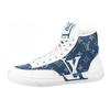 Louis Vuitton Charlie Ankle Sneakers 'White Denim Monogram' Women's 1A9S5G