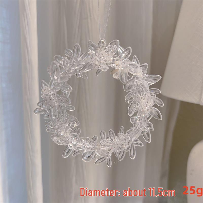 

Рождественские украшения в виде ледяных кристаллов, снежинок и звезд: Акриловые подвески-сосульки и с пайетками для елки и венков