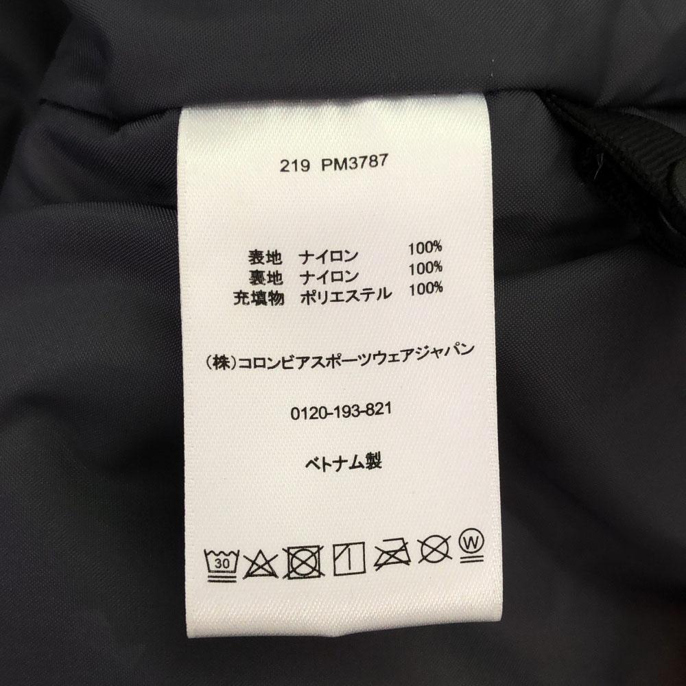 Columbia Outdoor 219 PM3787 Hooded Batting jacket M Black series Men's Used