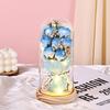 Qixi Festival Valentine's Day Gift Log Base Immortal Rose Glass Cover Creative Soap Flower Gift