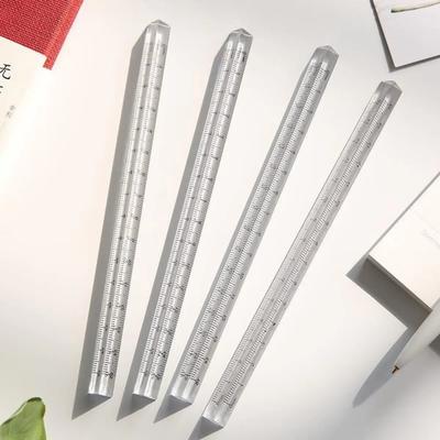 1PCS Transparent Triangle Ruler School and Office Supplies Stationery