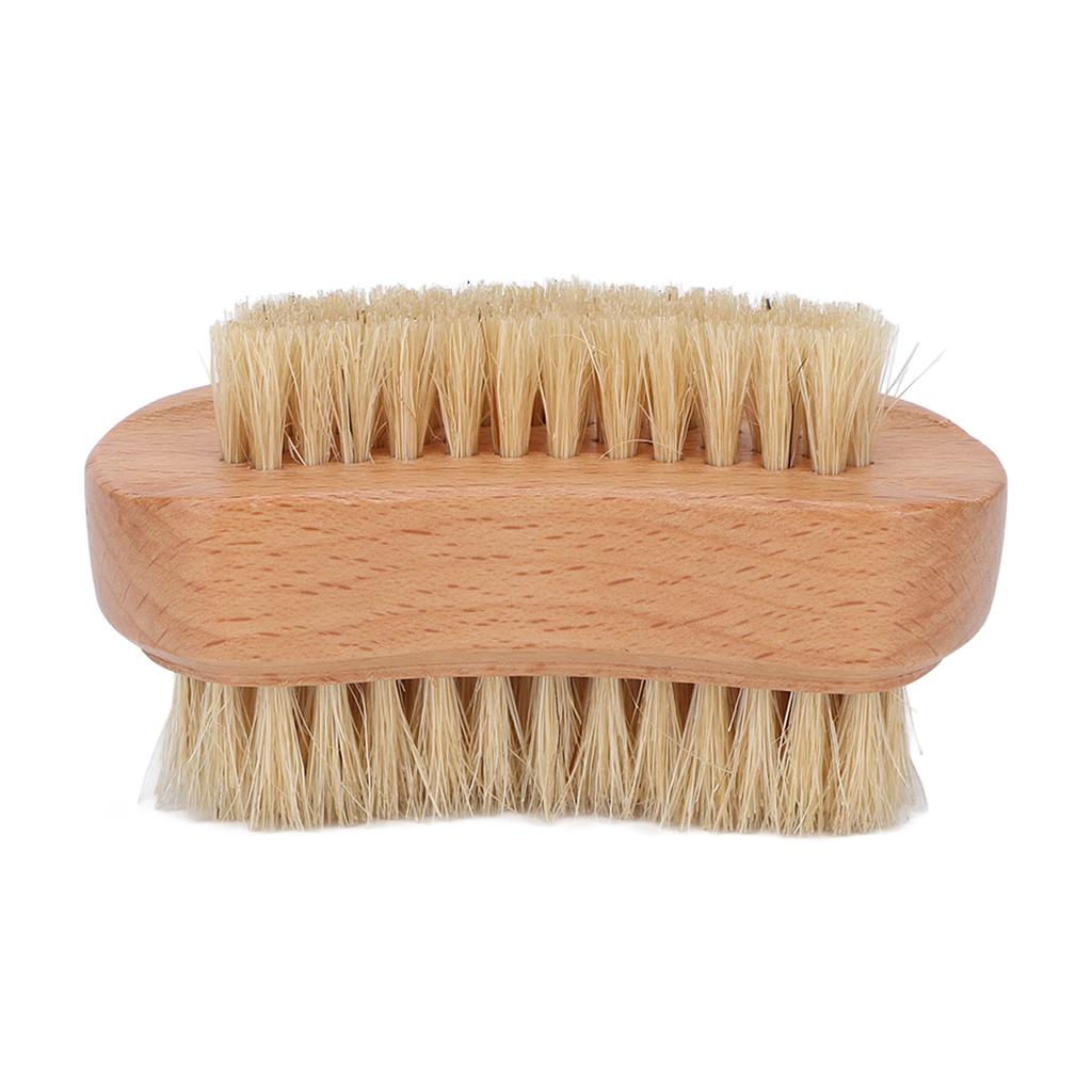 Zehennagelbürste aus Holz, doppelseitig, zur Reinigung von Fingernägeln und Zehennägeln, Scheuerbürste für Männer und Frauen