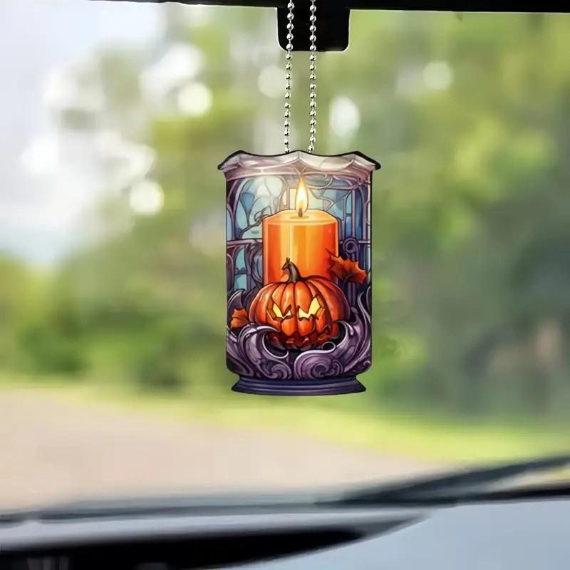 Style Cartoon Whimsical Acrylic Halloween Car Pendant For Festive Decor Car