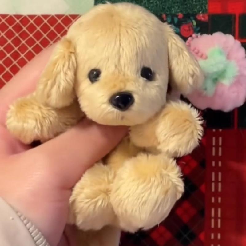 10 cm Plysj Liten Golden Retriever Hund Dekor Søt Nøkkelringkjede Dekor Håndvesketilbehør For Nøkkelring Jentegave Kvinner F