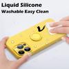 Luxury Liquid Silicone Ring Holder Case For iPhone 15 14 13 12 11 Pro Max Mini X XR XS Max 7 8 Plus SE   Cover