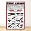 Chart Canvas Prints Modern Painting Posters Wall Art Pictures For Living Room Decoration No Frame AK47 RPG Pistol Russian Weapon