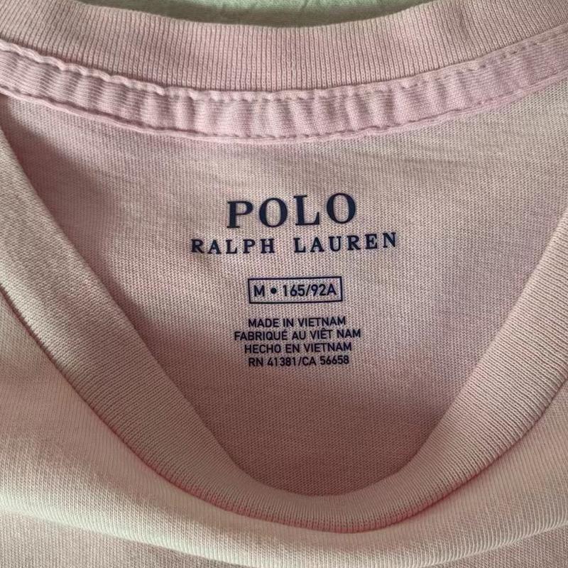 Polo Ralph Lauren Letter Print Round Neck Pullover Short Sleeve T-Shirt Men Tops Pink 211800249-001