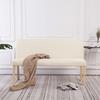 VidaXL Bench 139.5 Cm Cream Polyester
