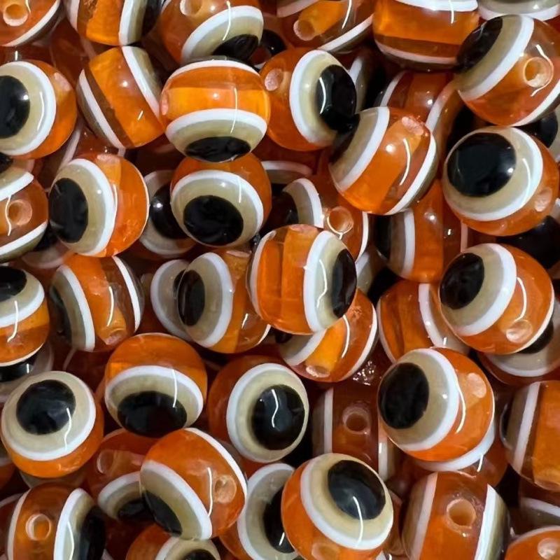 Resin Blue Evil Eye Beads - Striped Lure Fish Eye Stopper Beads for DIY Projects.