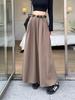 2026 New High-Waist A-Line Chic Long Suit Half-Skirt for Women - Spring/Autumn Korean Style Slimming Umbrella Skirt