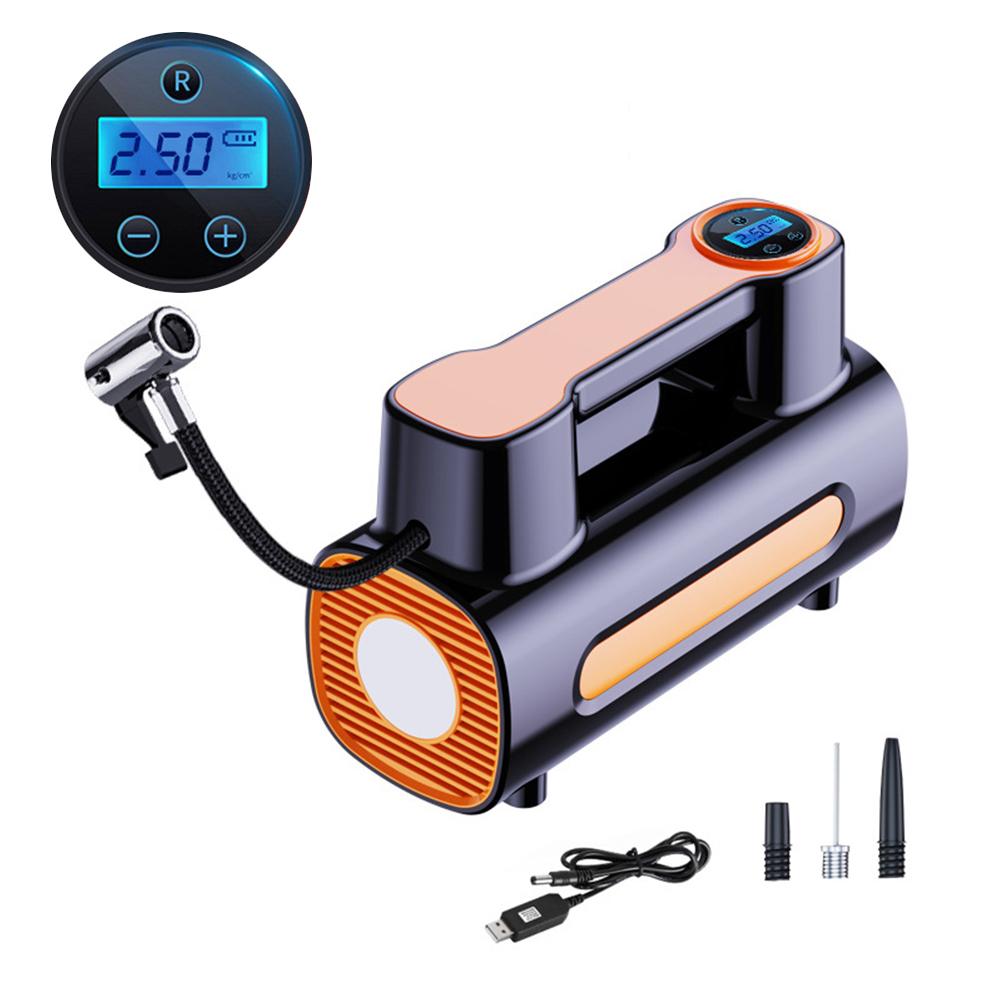 DC12V Tire Inflator Portable Air Compressor Smart Tire Pump With Pressure Gauge Emergency LED Light For Car Tires Bicycles