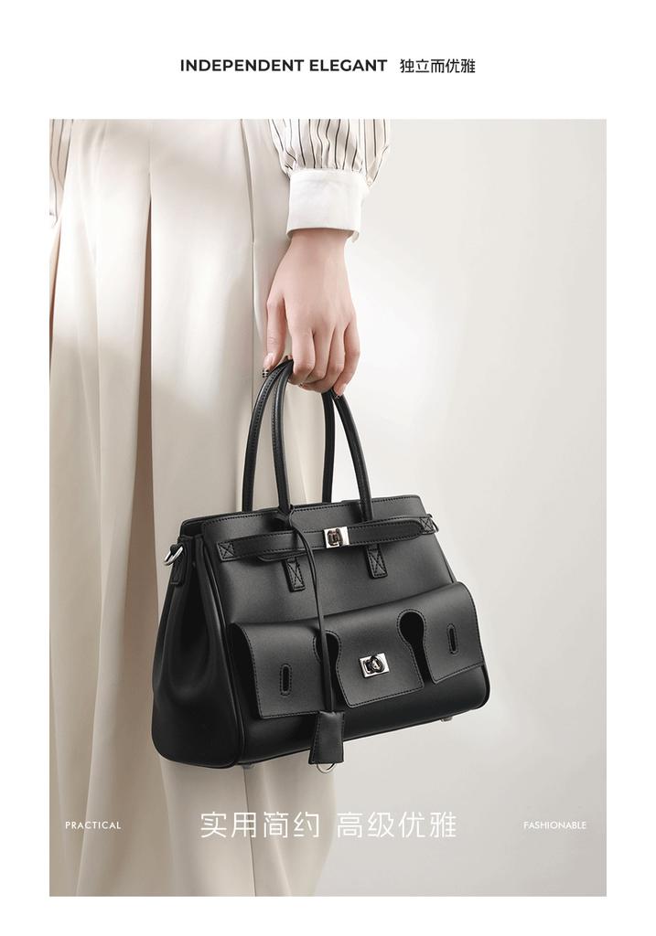Autumn and winter fashion platinum tote large capacity high-end tote bag design shoulder portable women's bag