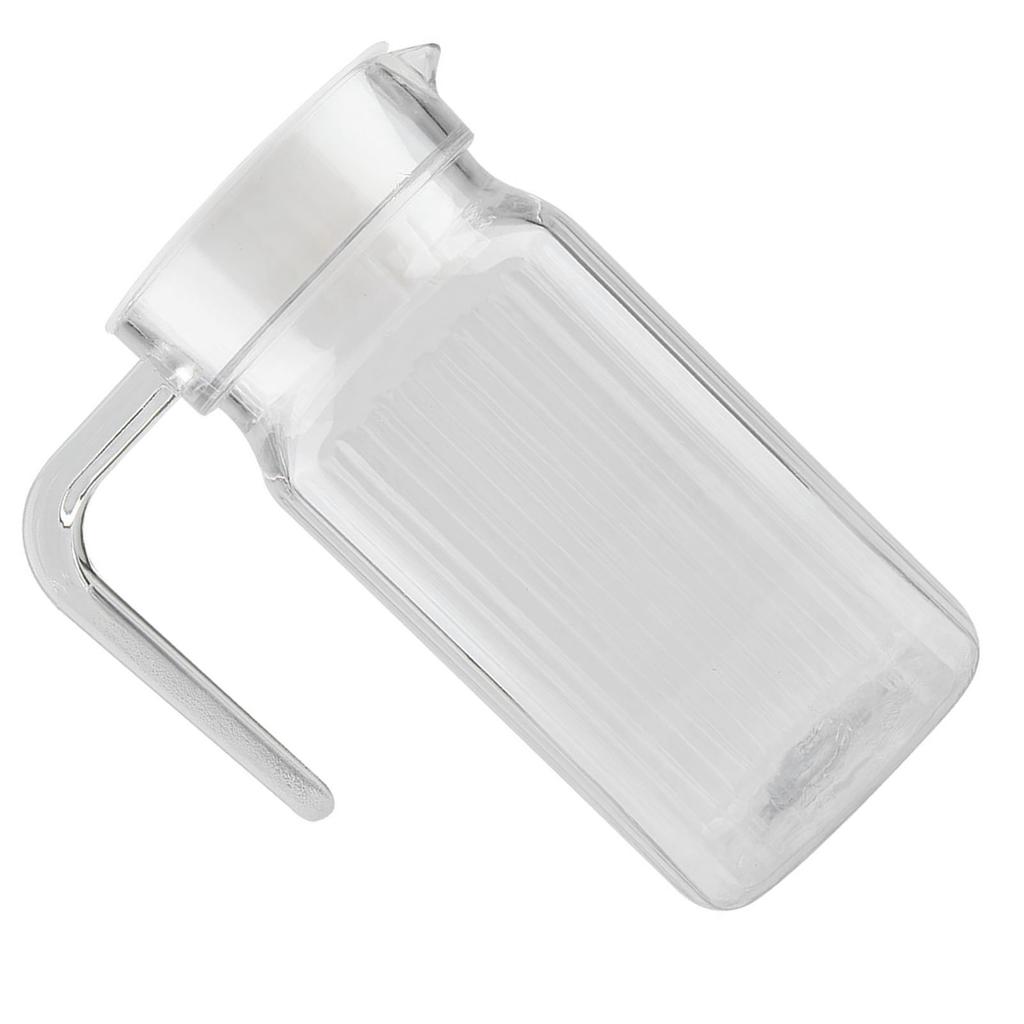 500ml Acryl Transparente Saftflasche Gestreifter Wasser-Eiskalter Saftkrug mit Deckel für Bar Zuhause