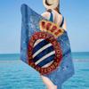 1PC Toalla de Playa Estadio FC Espanyol - Suave, Microfibra Absorbente, Ligera, Ideal para la Playa, Fiestas, Viajes, Acampada, Regalos para Fans