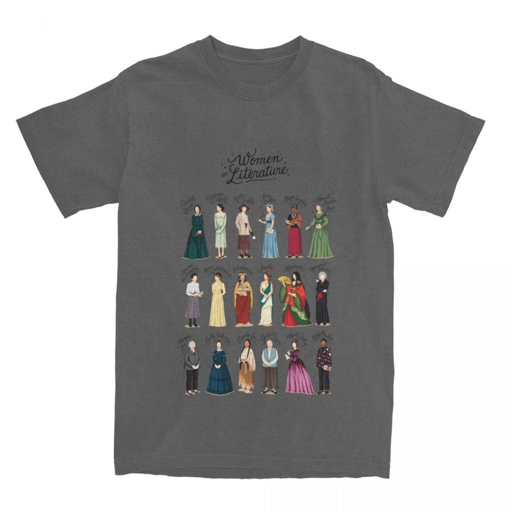 Famous Iconic Women Of Literature T Shirts Bibliophile Book Lover Bookworm Apparel Novelty Tee Shirt TShirt Pure Cotton