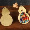 1Pc 2025 Tai Sui Amulet Card Feng Shui Copper Prayer Gold Card Exorcism Protection Buddha Gift Amulet Home Decoration