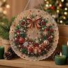 Parent Child Activity Supplies DIY Christmas Sun Catcher Kit, Faux Pearl Art Hanging Ornament, Santa Claus Festive Leisure Time Activities Xmas