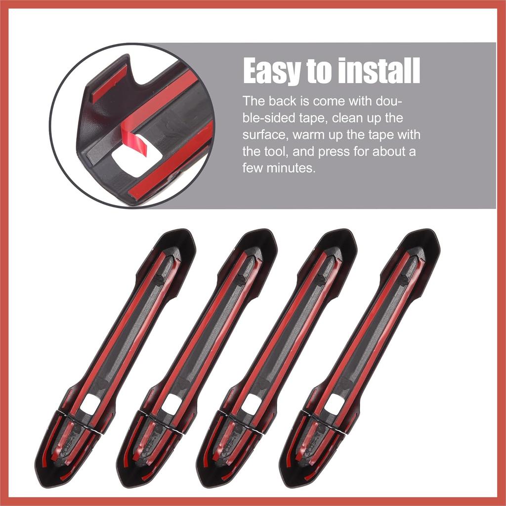 ACROPIX Exterior Outside Door Handle Cover Kit Front Rear Left Right for Cadillac XT4 XT5 XT6 CT4 CT6 CTS ATS XTS 2013-2021 Gloss Black Car Parts