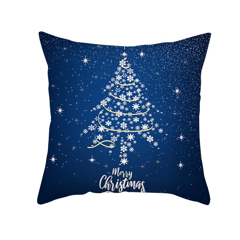 Blue Collection Sofa Car Office Cushion Cover Christmas Decoration Pillowcase Home Decor