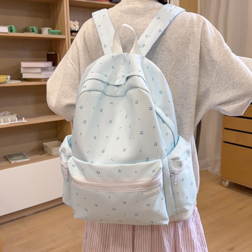 Schoolbag new small fresh backpack Korean version simple female student schoolbag going out backpack large capacity lightweight backpack