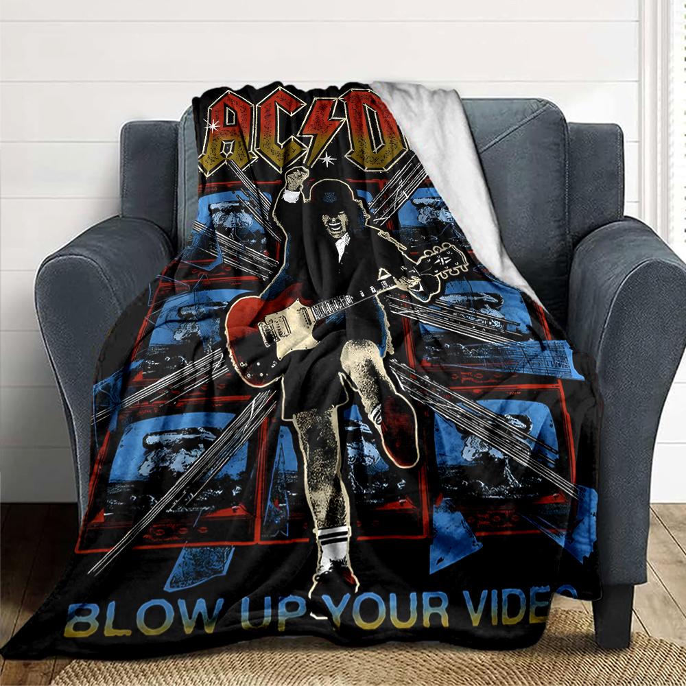 Acdc Guitar Energy Blanket Soft Throw Blanket For Home Bedroom Bed Sofa Travel Office Solid Christmas Blanket