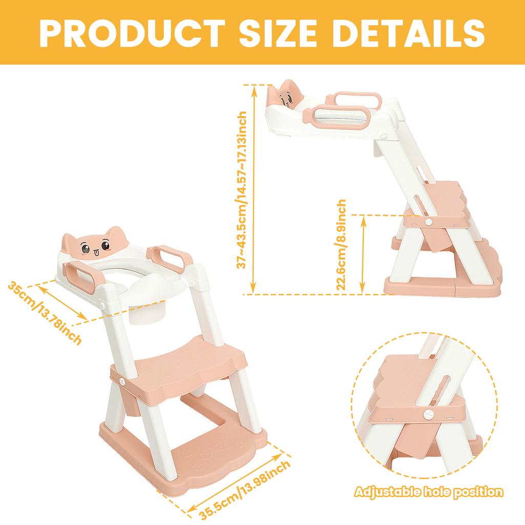 Newly Foldable Baby Boy Portable Potty Child Potty Training Seat Baby Toilet Pot Step Stool Toddler Potty Portable Child Urinal