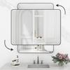 Self-Adhesive Wall-Mounted Bathroom Mirror for Makeup
