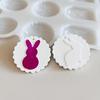Handmade Easter Bunny Pendant Mold Cute Drop Glue Plaster Mold  Happy Easter Decor