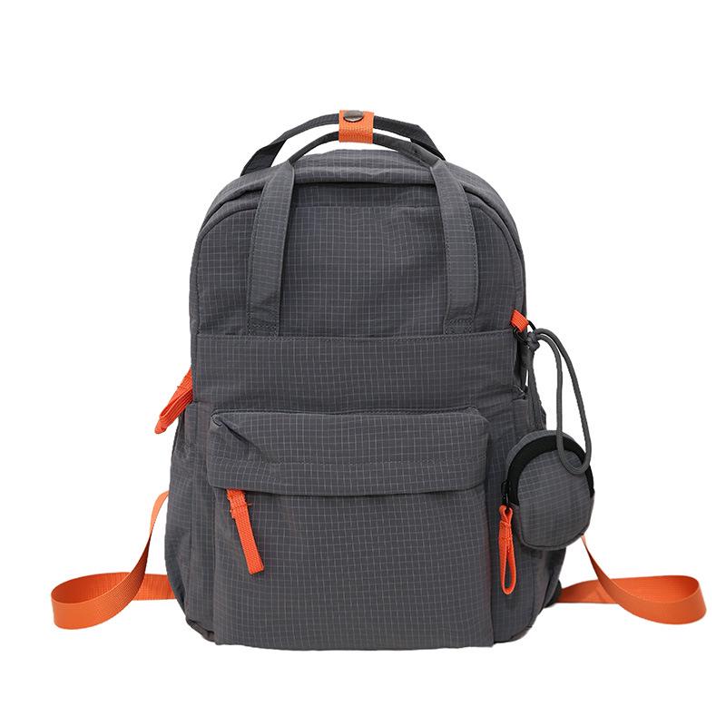 2025 Women's Fashion Textured Casual Backpack - Solid Color, Versatile for Commute & Travel