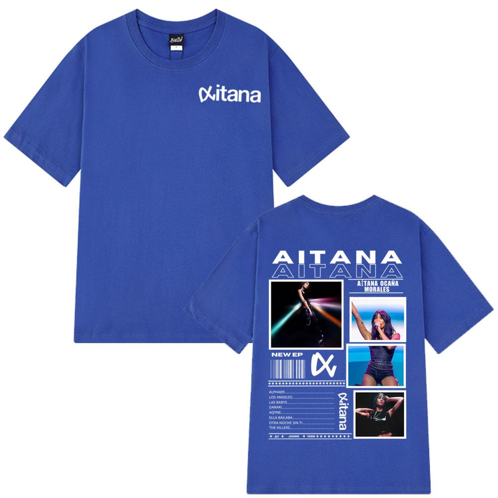 Singer Aitanas Ocana Fashion Print T Shirts Men Women Cotton T-Shirts Summer Short-sleeved Aesthetic Casual O Neck T-shirts Tops