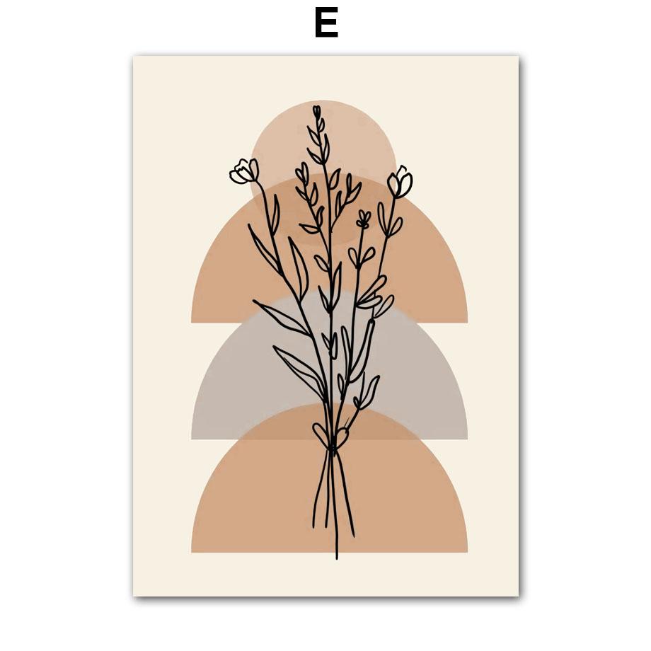 

Линия листьев солнце Радуга тело абстрактное искусство в стиле бохо холст живопись галерея постеры и принты настенные панно для декора гостиной 30x40cm No Framed