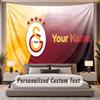 Custom Name Text Tapestry Galatasaray FC Personalized Polyester Wall Tapestry For Bedroom And Room