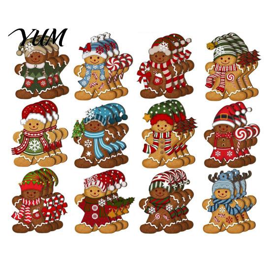 Traditional Wooden Hanging Crafts Gingerbread Man Pendant for Christmas Tree Decoration, Rustic Xmas Decorations Ornaments with Lanyards Home