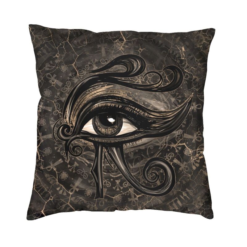 Ancient Egypt Sphinx And Hieroglyphs Square Pillow Cover Decoration Golden Egyptian Cushion Cover Throw Pillow For Sofa Printing