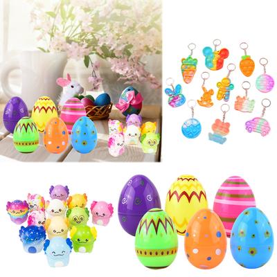12/24pc Colorful Easter Eggs Filled Surprise Egg with Stress Relief Toys Easter Basket Stuffers for Easter Hunts Party Favors