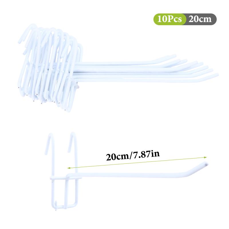 10 Stück Langlebige 5/10/15/20cm Bildschirmhaken 3,3mm Dicke Supermarkt Drahtgitter Hängehaken Eisen Gitterhaken für Bildschirmgitter