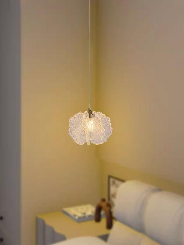 Modern French Cream Pendant Lights: Minimalist Bedside and Hallway Fixtures