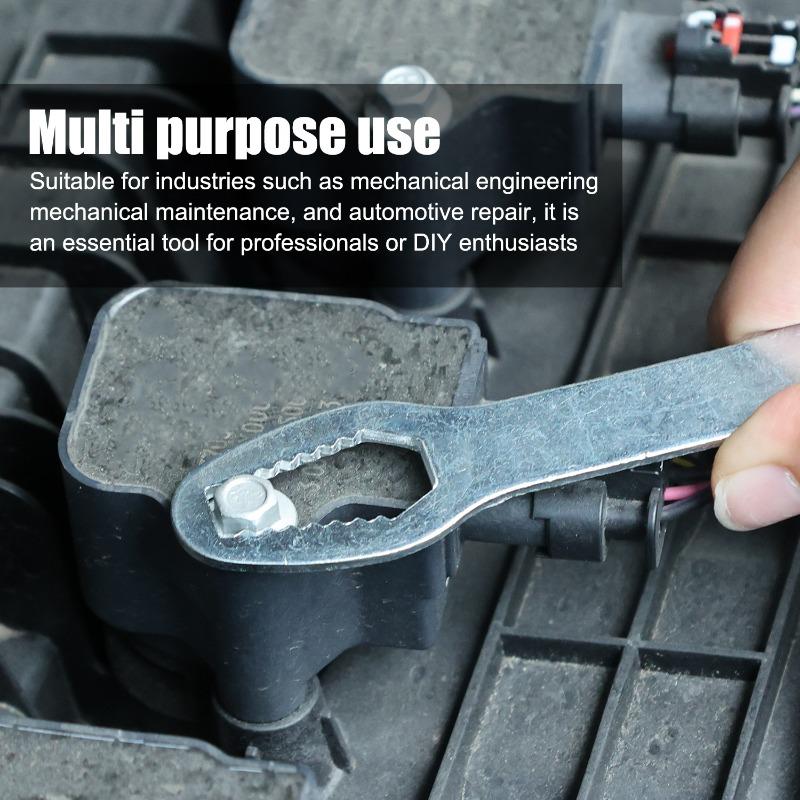 Self-tightening Adjustable Glasses Wrench 8-24mm Universal Multi-functional Double-ended Plum Spanner Hand Tool for Auto Repair