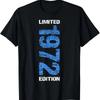 Edizione Limitata 1972 53° Compleanno Nato nel 1972 T-shirt Unisex Girocollo Manica Corta Casual Abbigliamento Personalizzato Camisas Streetwear