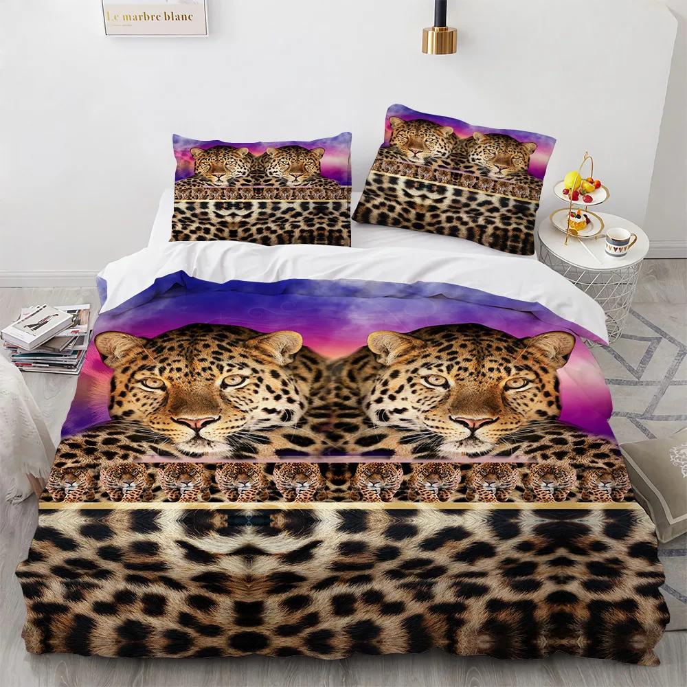 Duvet Cover Set Dropshipping Comforter Bedding Sets Queen Leopard, Snake Skin Luxury High-quality Home Textile Queen -no Sheet