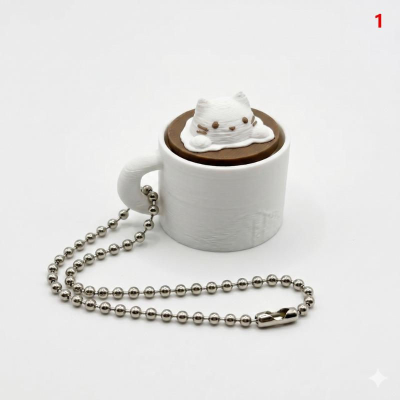 Mini Simulation Latte Coffee Cup Keychain Soft Press Anti-Anxiety Fidget Toy Lovely Ornament for Backpack Key Accessories
